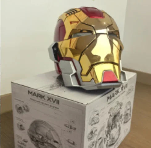 En Stock: Casco de Iron Man Mark17 con Control por Voz, Apertura y Cierre Automático Eléctrico, Máscara Mecha Usable, Regalo Personalizado para Fans