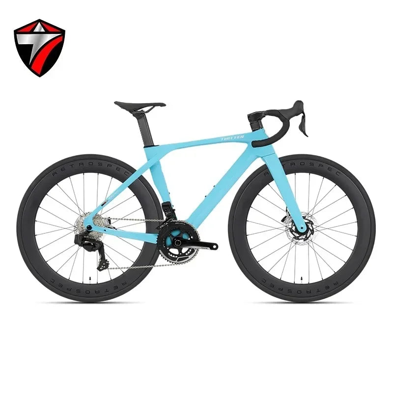 Bicicleta de carretera TWITTER T10pro con velocidad variable electrónica, bicicleta de 24 velocidades EDS TX7100, fibra de carbono T800, freno de disco hidráulico
