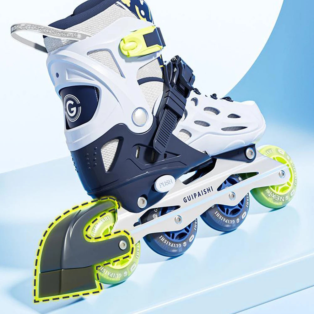 Zapatos de patín en línea intermitentes para niños, juego de patines de 4 ruedas con casco, codo, rodilleras para mujeres y hombres, zapatillas de patinaje al aire libre