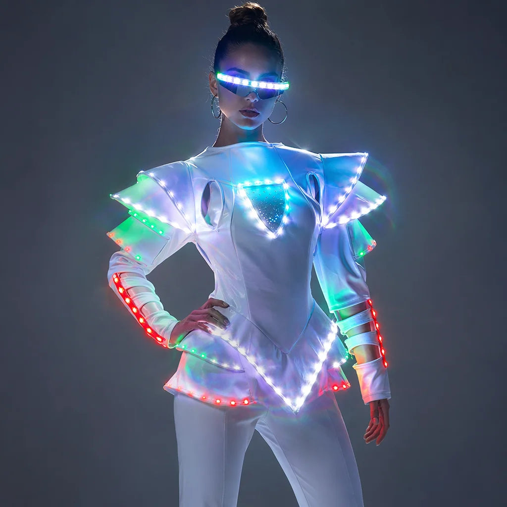 Recién llegado, ropa luminosa iluminada para novia, disfraz LED, tutú de Ballet, vestidos Led para faldas de baile, fiesta de boda
