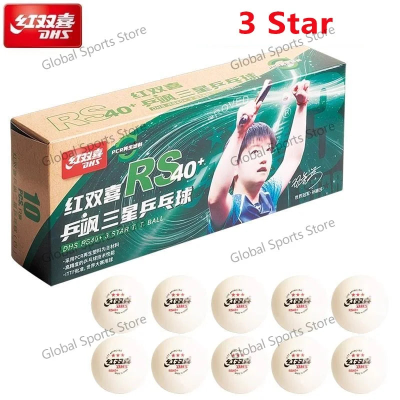 Pelotas de Tenis de Mesa DHS Originales, 6/10 Piezas/Caja, Nuevo Material RS40+, Pelota de Ping Pong 2025WTT, Pelotas de Tenis de Mesa de Competición, Pelotas DHS