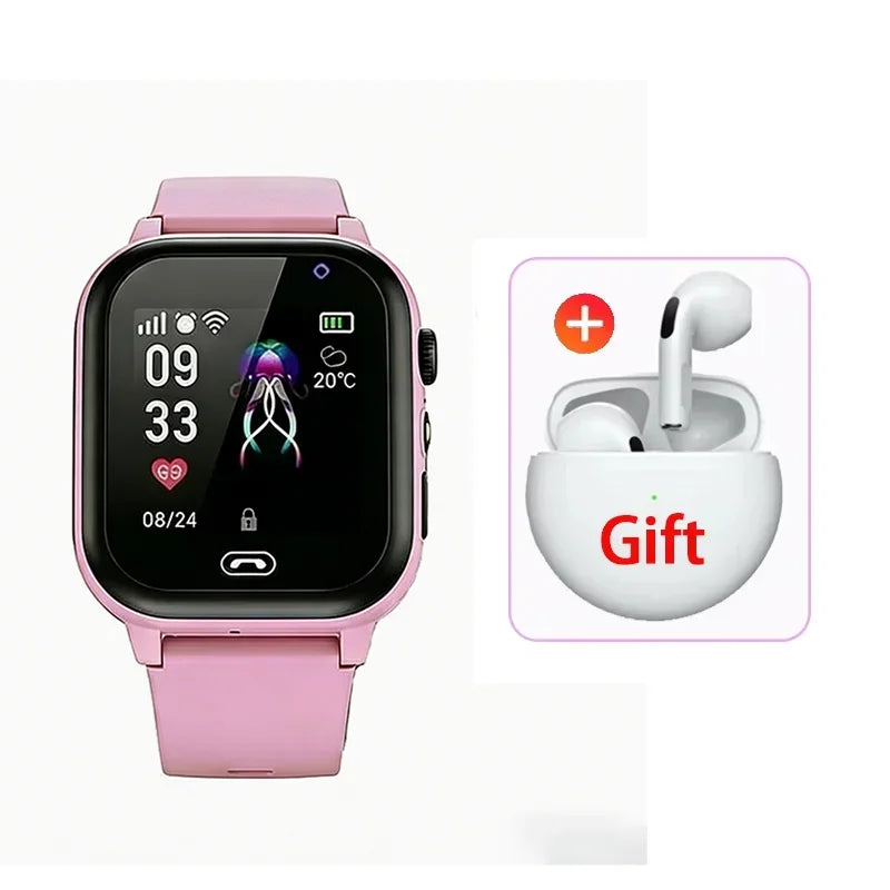 Reloj inteligente Lenovo 2026 5G para niños con llamadas, rastreador de ubicación SOS, tarjeta SIM, GPS, cámara, resistente al agua, regalo para iOS y Android