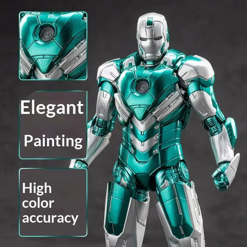 Figura de acción de Iron Man Mk31 de Zd Toys, de la serie Marvel, con articulaciones móviles, modelo coleccionable, ideal como adorno de escritorio o regalo para los fans.