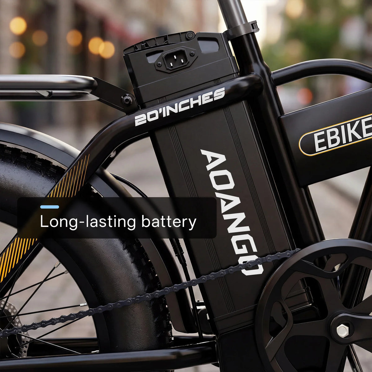 Electric Bike 20 Inch Fat Tire, 48V 50Ah Removable Battery, 7‑Speed E‑Bicycle, Disc Brakes, 240KM Long Range, Adult E‑Bike Aoango F6