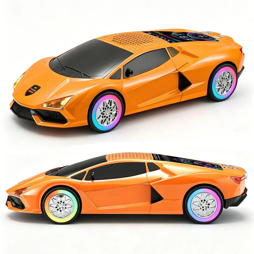 Altavoz Bluetooth modelo coche WS-690, altavoz inalámbrico portátil con luz LED, radio FM, tarjeta TF, reproducción USB, decoración de escritorio