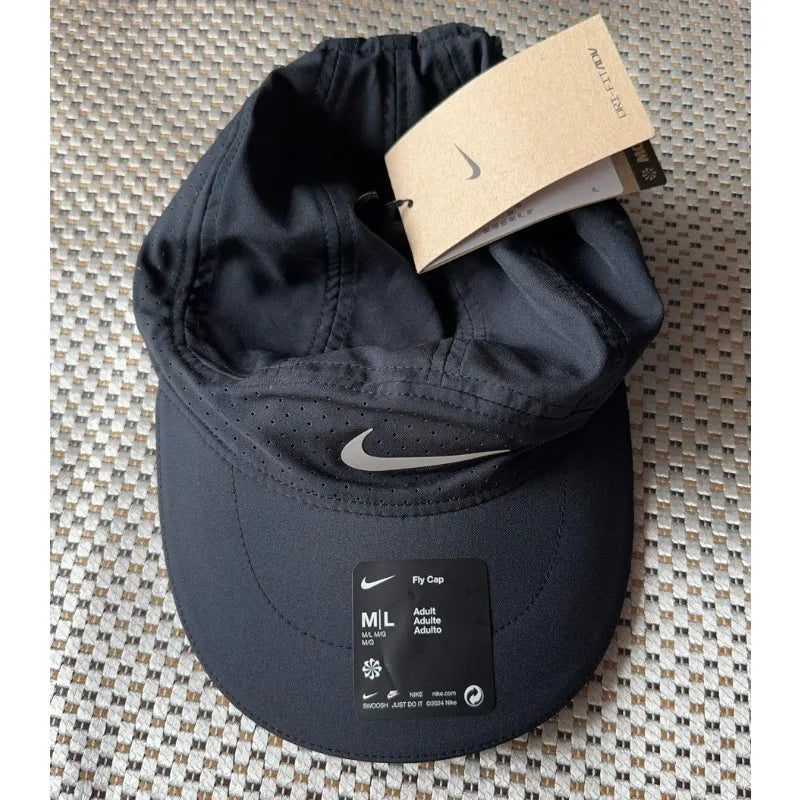 Gorra de béisbol Nike Decoration moderna, versátil, transpirable, tendencia diaria, para hombre y mujer, fibra de poliéster, negra, FB5681-010