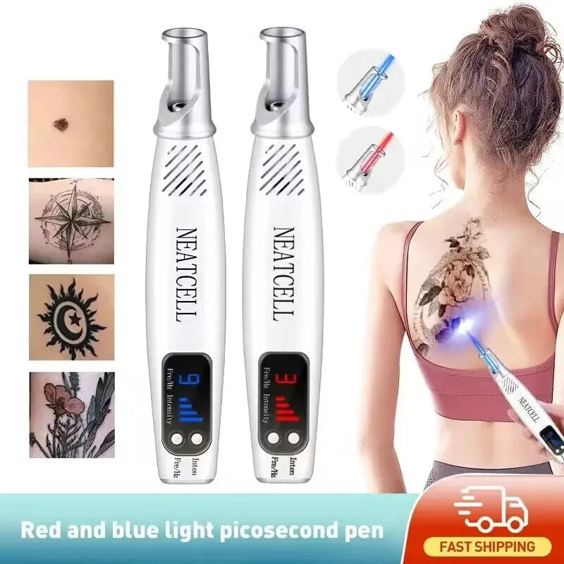 Puntero láser de picosegundos para eliminación de lunares, pluma de eliminación de manchas oscuras, tatuaje, acné, pigmento de la piel, máquina portátil de eliminación, dispositivo de belleza