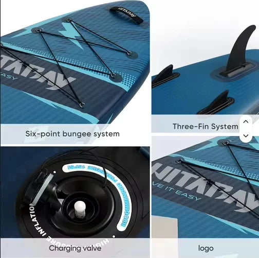 Tabla de Paddle Surf Inflable 310*81.5*13 cm, Antideslizante, Gran Estabilidad, con Accesorios Completos, Ligera y Fácil de Transportar, Ideal para Viajes Familiares, Yoga Acuático, Pesca, Apta para Principiantes