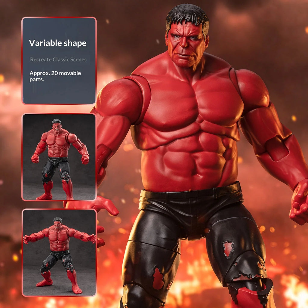 Figura de Acción de Hulk Rojo de Marvel de ZDToys, Modelo Coleccionable Móvil para Exhibición en Escritorio, Regalo de Cumpleaños