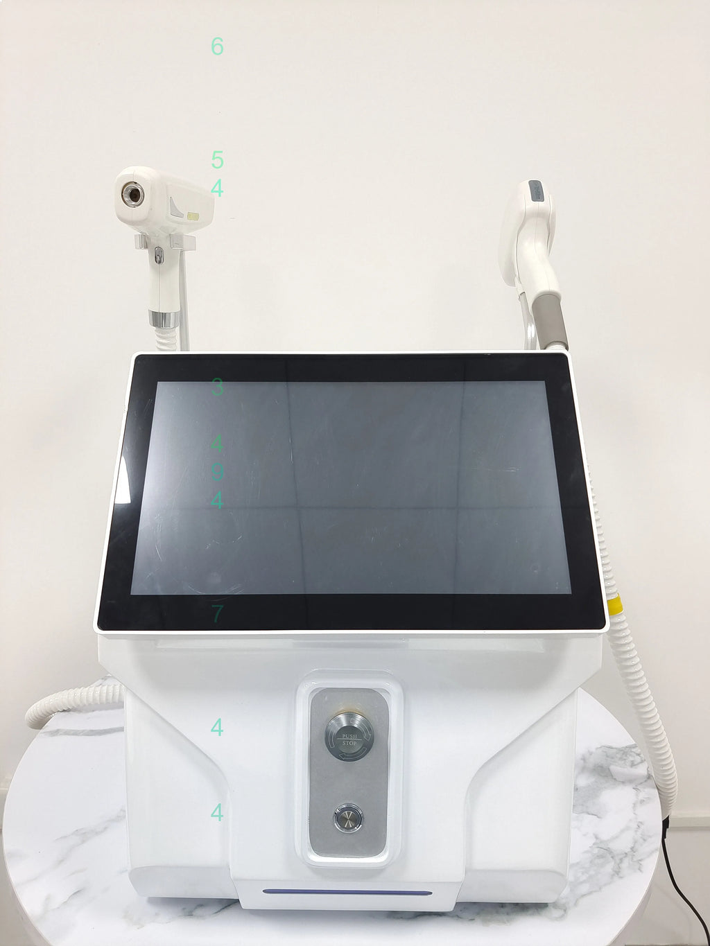 Máquina de Depilación Láser de Diodo 2 en 1 con Láser Nd Yag Picosegundo Q-Switched para Eliminación de Tatuajes y Pigmentos