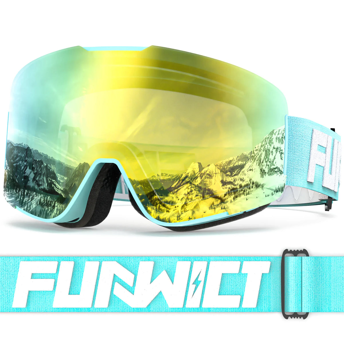 Gafas de esquí FUNWICT para hombres, mujeres y adultos, antivaho, protección UV, lentes de doble capa, gafas para nieve, snowboard, motos de nieve, esquí