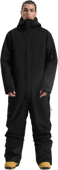 GSOU-traje de Snowboard holgado con franjas de diferente Color para hombre, mono de invierno de una pieza con aislamiento, mono de esquí impermeable para deportes alpinos