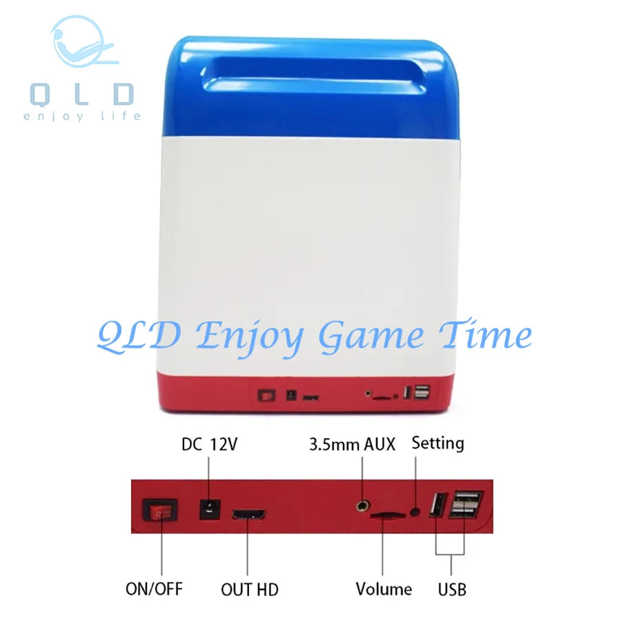 Consola de juegos Pandora Box 9D de escritorio de 10,1 pulgadas, Mini máquina de juego Arcade de un solo jugador de 32G, 2500 juegos compatibles con función Turbo