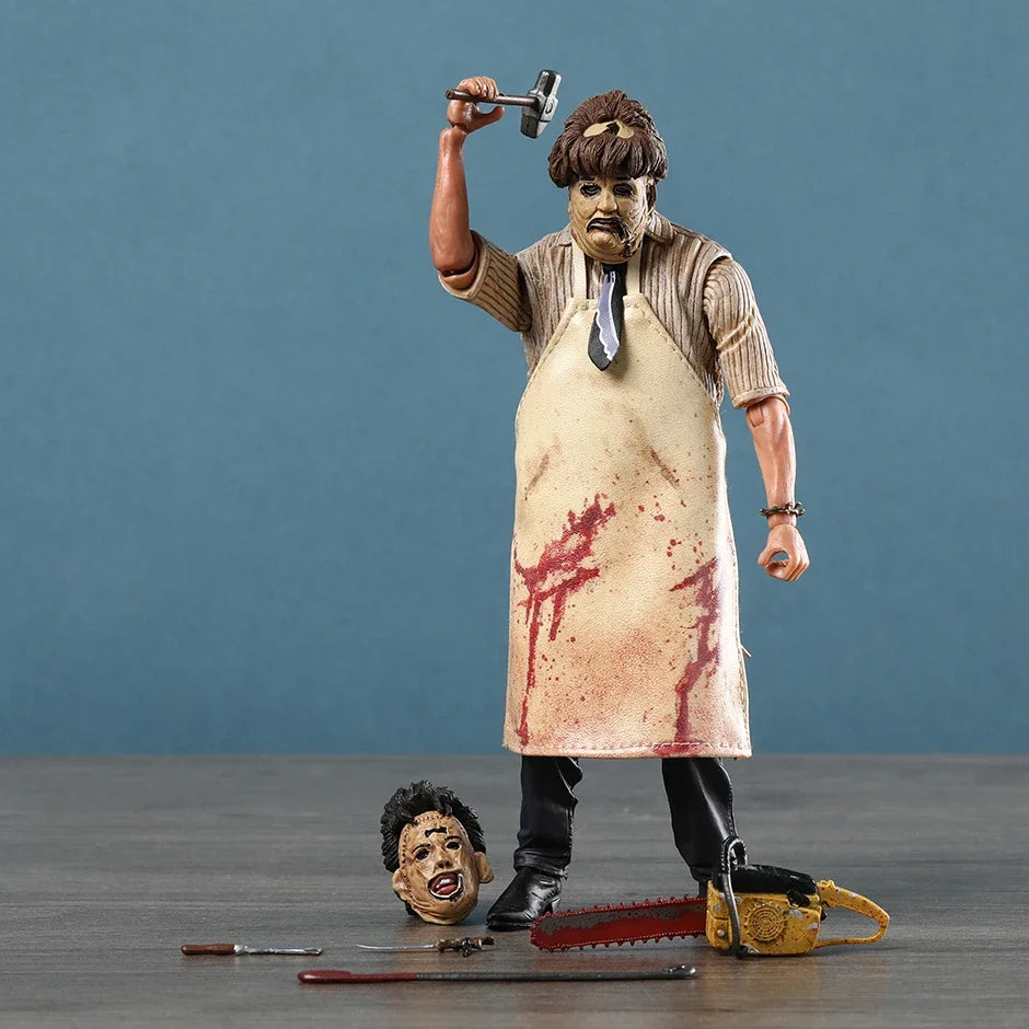 Figura de Acción de Leatherface, Modelo Coleccionable, Juguete de Película de Terror de Halloween