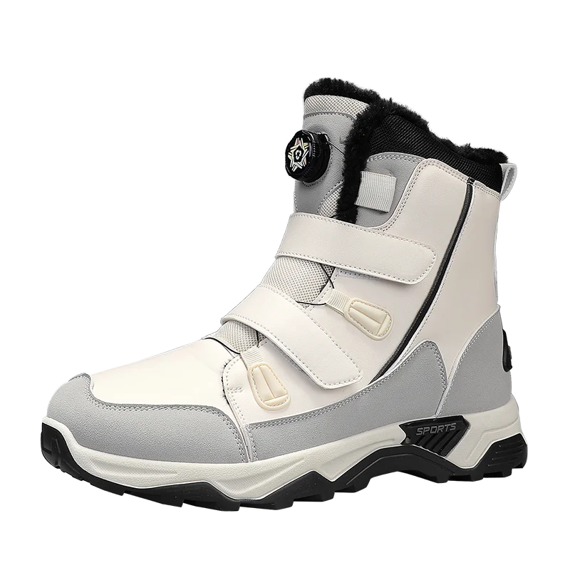 Botas de nieve impermeables para hombre, zapatos de invierno para exteriores, entresuela cálida con botas antideslizantes y resistentes a la abrasión para exteriores, 2025