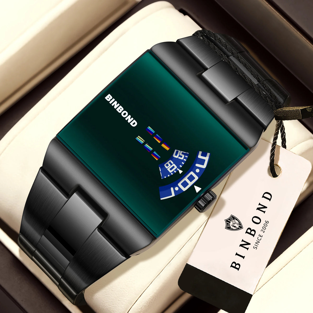 BINBOND Original Design Waterproof Men's Watch Accurate Quartz Watches For Men Luxury Sturdy Sport Wristwatches Casual Reloj
