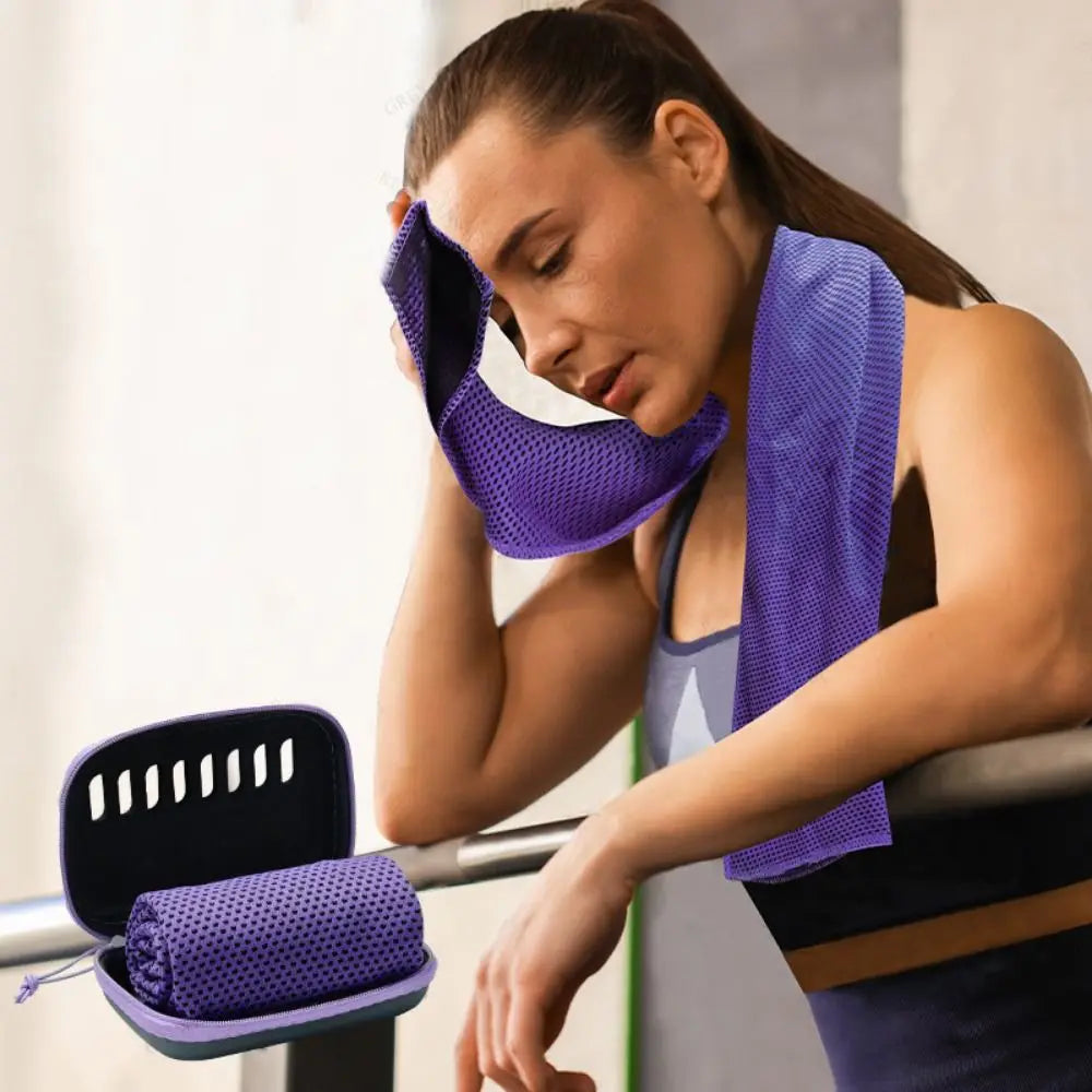 Toalla de bolsillo, Mini toalla absorbente de sudor frío, toalla refrescante portátil suave para exteriores, toallas deportivas transpirables de secado rápido para correr