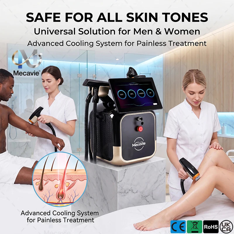 Nuevo Láser Diodo 4 en 1 Pico 808, Peeling de Carbono, RF, IPL, Nd Yag, Láser de Picosegundos, Máquina de Depilación y Eliminación de Tatuajes, 5000W