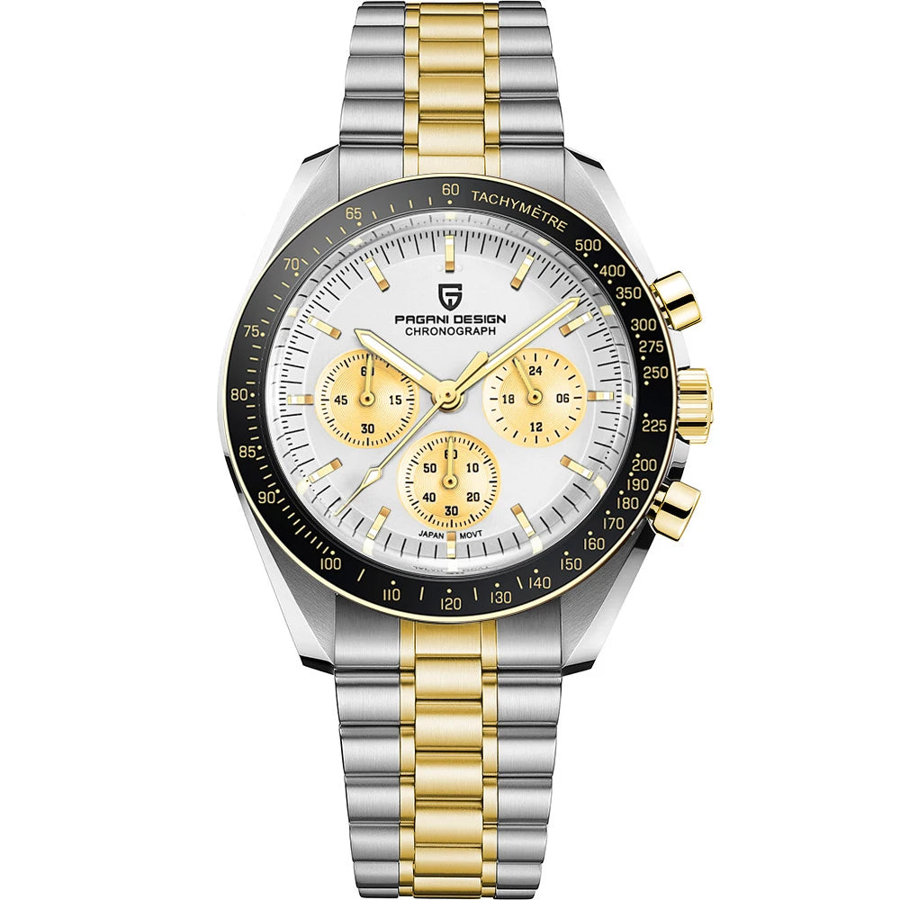 PAGANI DESIGN 2026 Nuevos Relojes de Hombre Reloj de Cuarzo de Lujo Superior para Hombres Cronógrafo de Velocidad con Fecha Automática Reloj de Pulsera con Espejo de Zafiro AR