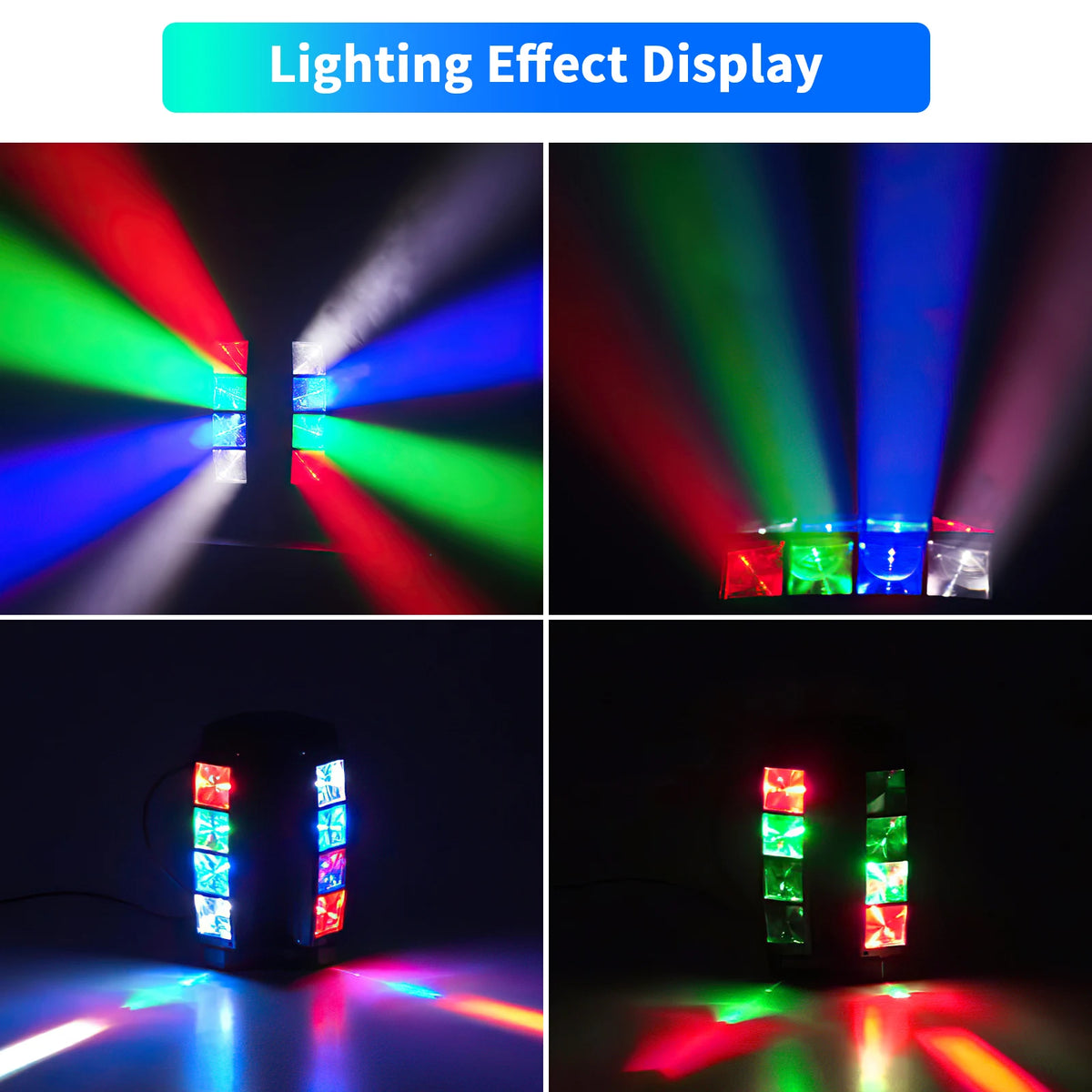 Datewink 80W Mini Spider Moving Head Lights RGBW LEDs Beam Stage Lighting Effect DMX512 para DJ, discoteca, fiesta, espectáculo, boda, karaoke