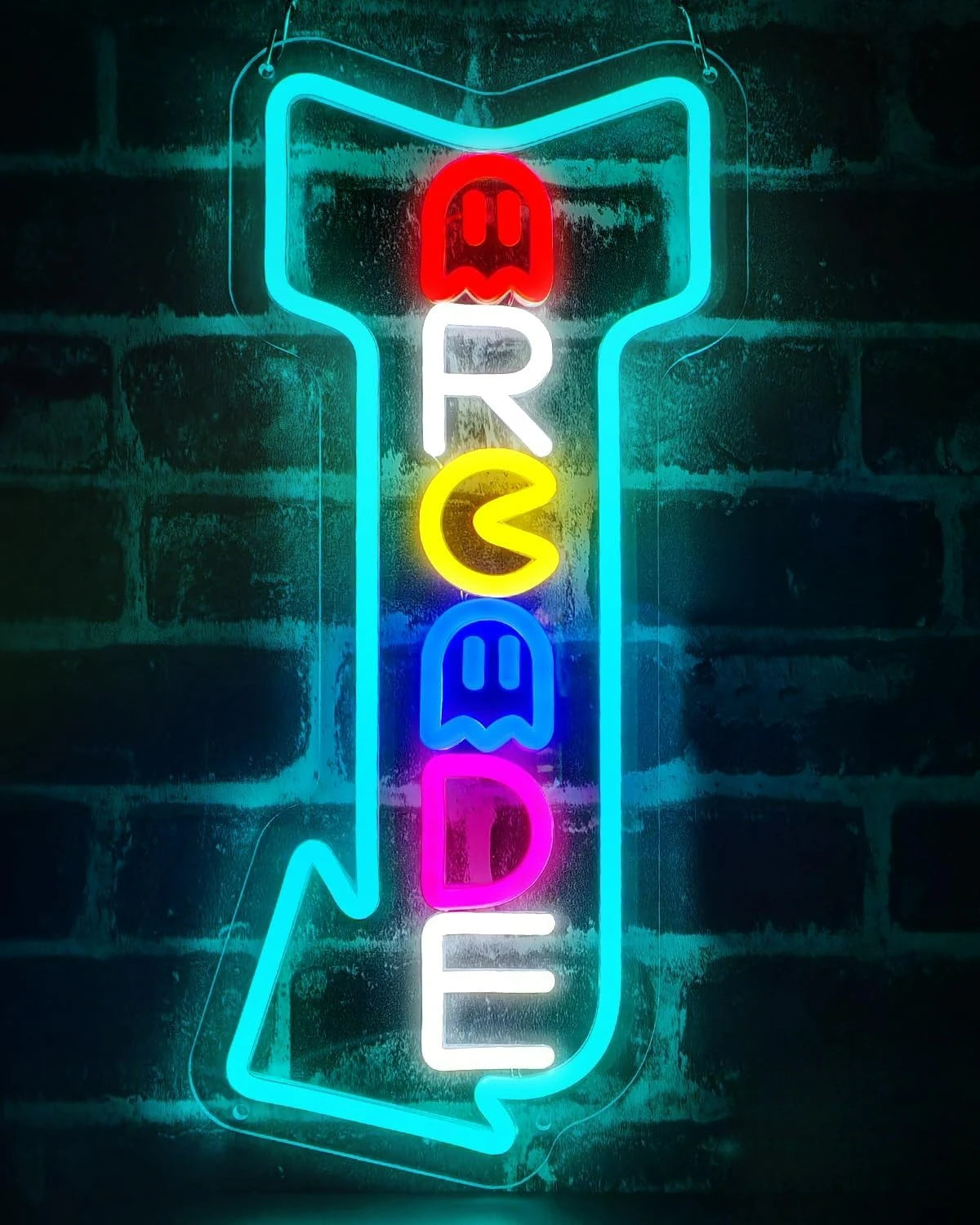 Letrero de neón para sala de juegos, decoración de pared colorida, letrero luminoso LED tipo arcade para habitación de niños, adolescentes, gamers, dormitorio, regalos de cumpleaños de PlayStation