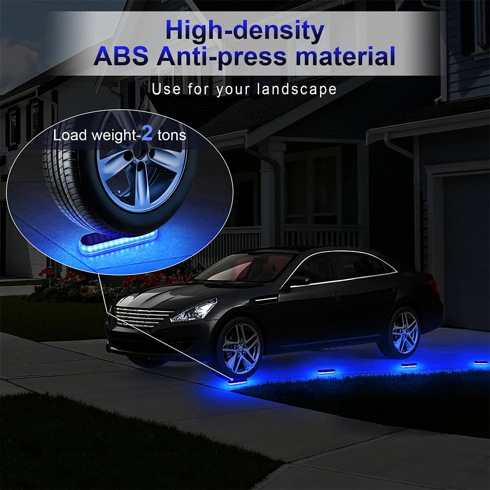 Luces solares para escalones, impermeables IP68, encendido/apagado automático, luces de camino, barra de luz solar, luces LED solares para suelo, escaleras y piso