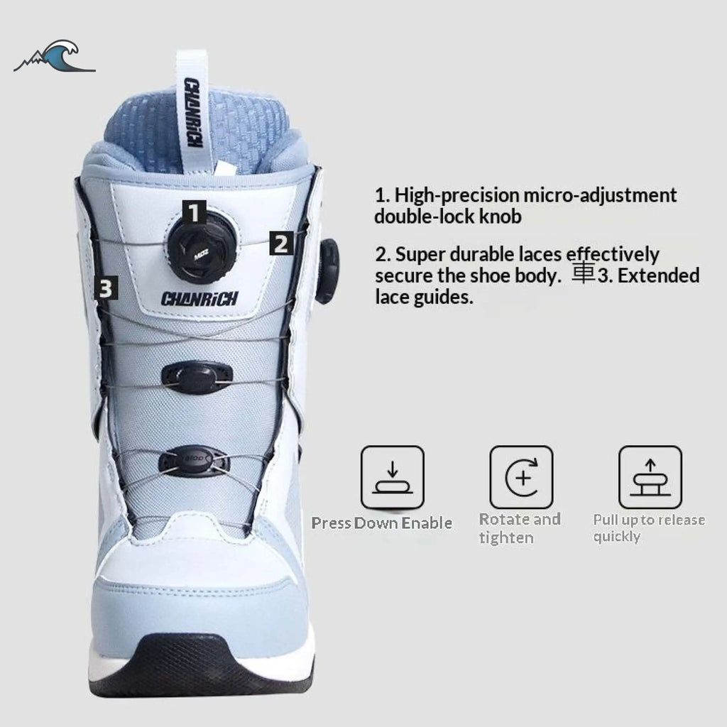Botas de Snowboard Freestyle Impermeables, Resistentes al Viento y al Frío, Transpirables y Ligeras para Sistema de Invierno y Todas las Temporadas