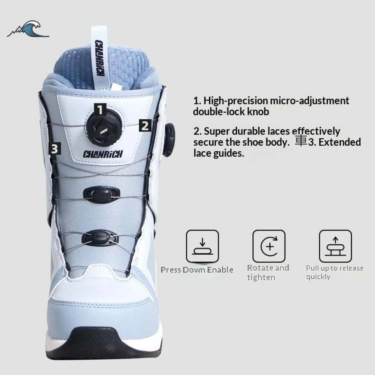 Botas de Snowboard Freestyle Impermeables, Resistentes al Viento y al Frío, Transpirables y Ligeras para Sistema de Invierno y Todas las Temporadas
