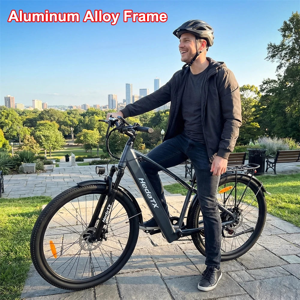 NUEVA Bicicleta eléctrica HedaTX TX1 de 1000 W, 48 V, 16 Ah, con frenos de disco mecánicos, cuadro de aleación de aluminio de 29 x 2,1", bicicleta eléctrica para desplazamientos urbanos