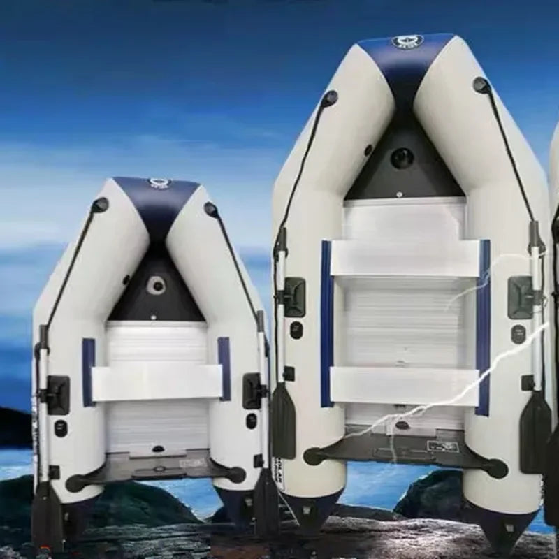 /4 personas 8,85 pies barco de asalto inflable velocidad Kayak pesca canoa Hovercraft piso de aluminio