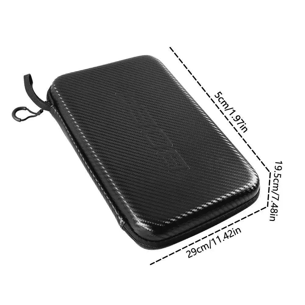 Estuche rígido de EVA para raqueta de tenis de mesa, bolsa impermeable de fibra de carbono para raqueta de ping-pong con compartimentos de almacenamiento múltiples y asa para transportar.