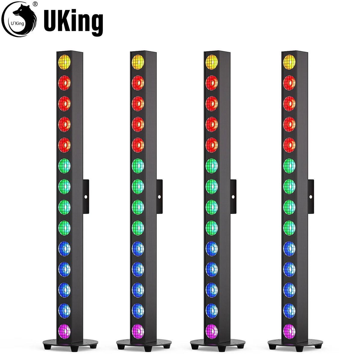 Barra de luces LED U'King 14X20W RGBW COB para escenario, de alta potencia, matriz de píxeles, bañador de pared, luz estroboscópica DMX512, luces DJ para fiestas, espectáculos, bares y KTV