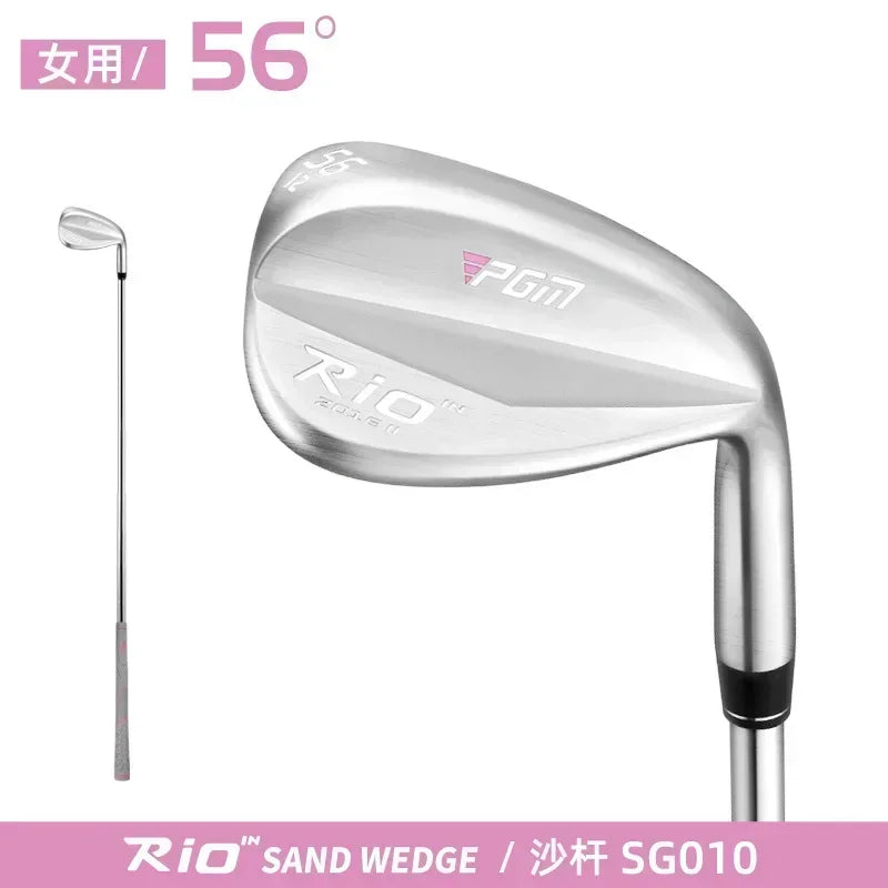 Palos de Golf PGM, Wedges para Arena, 52/56/60 Grados, para Hombre y Mujer, Cabeza de Varilla de Acero Inoxidable Plateado