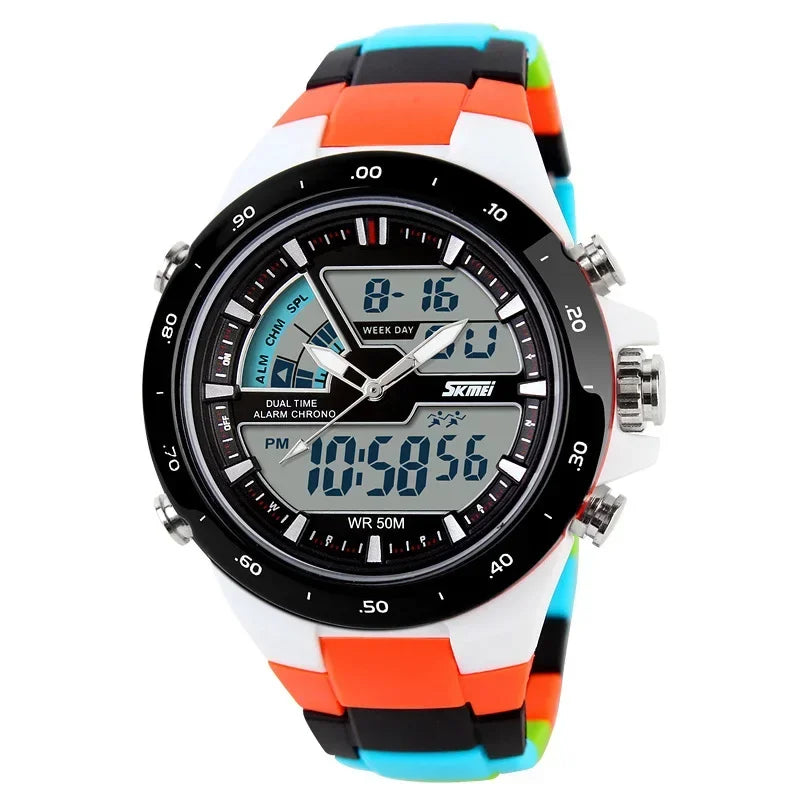 Skmei Relogio Masculino Sport Watch 1016 Men Fashion Casual Alarm Clock Waterproof Military Chrono Dual Display Wristwatches