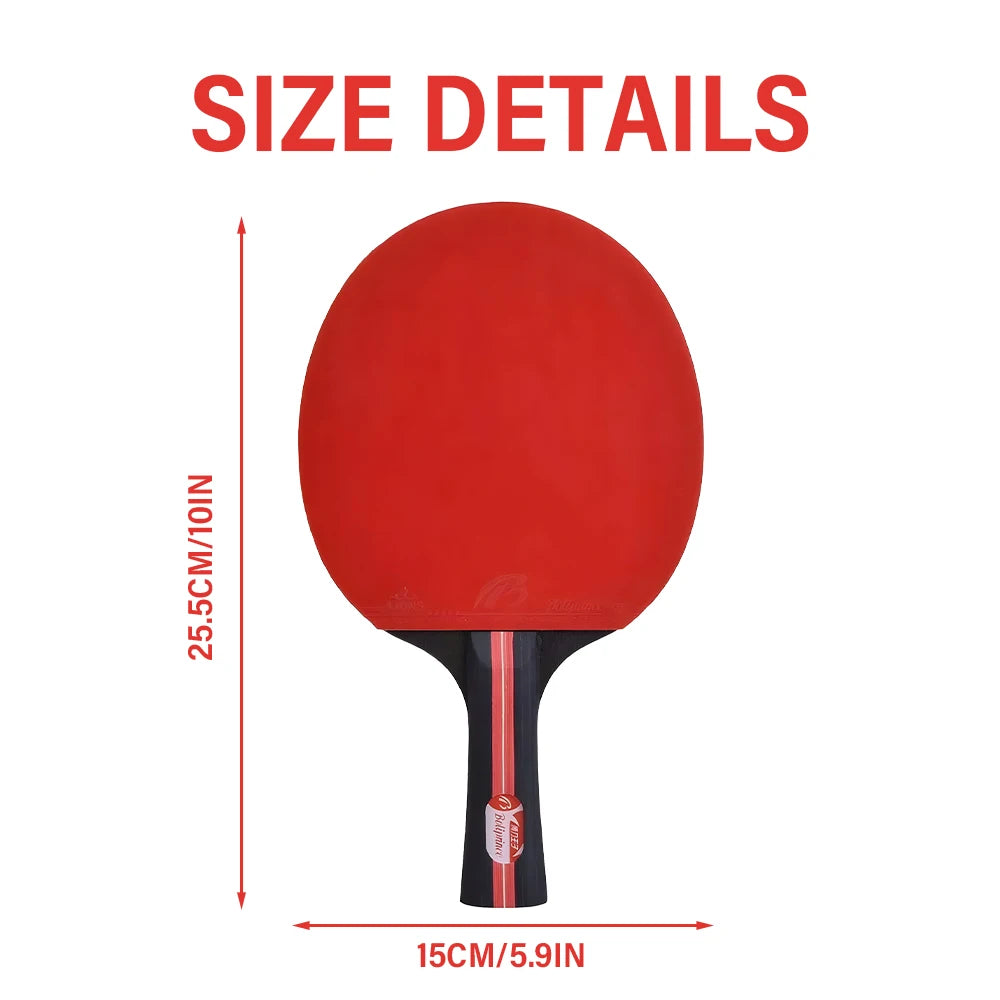 Set de raquetas de tenis de mesa con goma de diseño inverso, incluye 2 raquetas y 3 pelotas de tenis de mesa, ideal para entrenamiento deportivo, competiciones y actividades físicas.