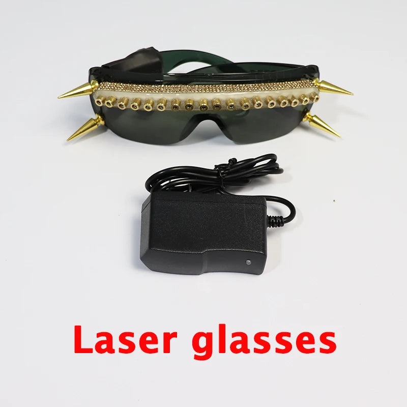 Nuevo disfraz láser rojo, sujetador Sexy para chica, cinturón, gafas LED, DJ, cantante, Bar, club nocturno, fiesta, artistas, trajes de espectáculo láser
