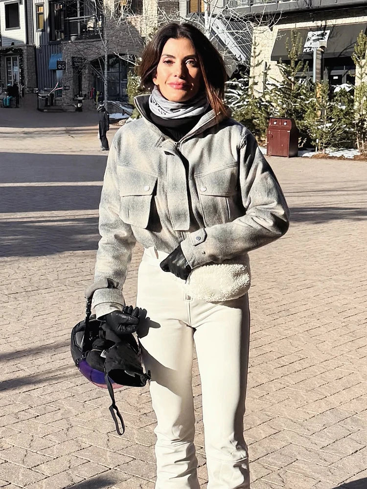 Traje de esquí de una pieza a cuadros para mujer, mono con cuello alto, resistente al viento, con cremallera y cinturón, mono ajustado para snowboard de invierno 2026, para actividades al aire libre