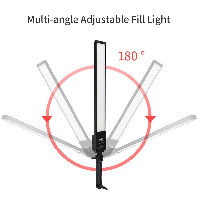 Panel de luz LED para estudio fotográfico, lámpara de relleno de vídeo de 3200-5600K, iluminación de fotografía con trípode para transmisión en vivo, Youtube, Tiktok, Volg