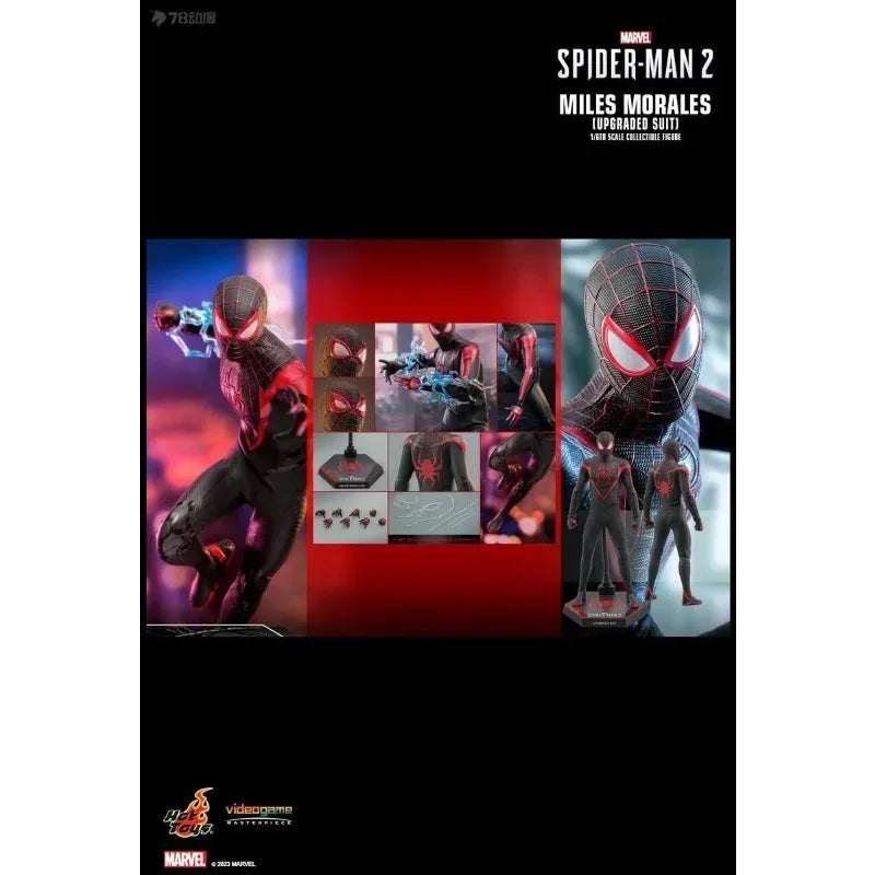 Figura de acción coleccionable a escala 1/6 HOT TOYS original VGM055 de Marvel Spider-Man 2 Miles Morales, modelo de juguete de lujo, regalo para niños