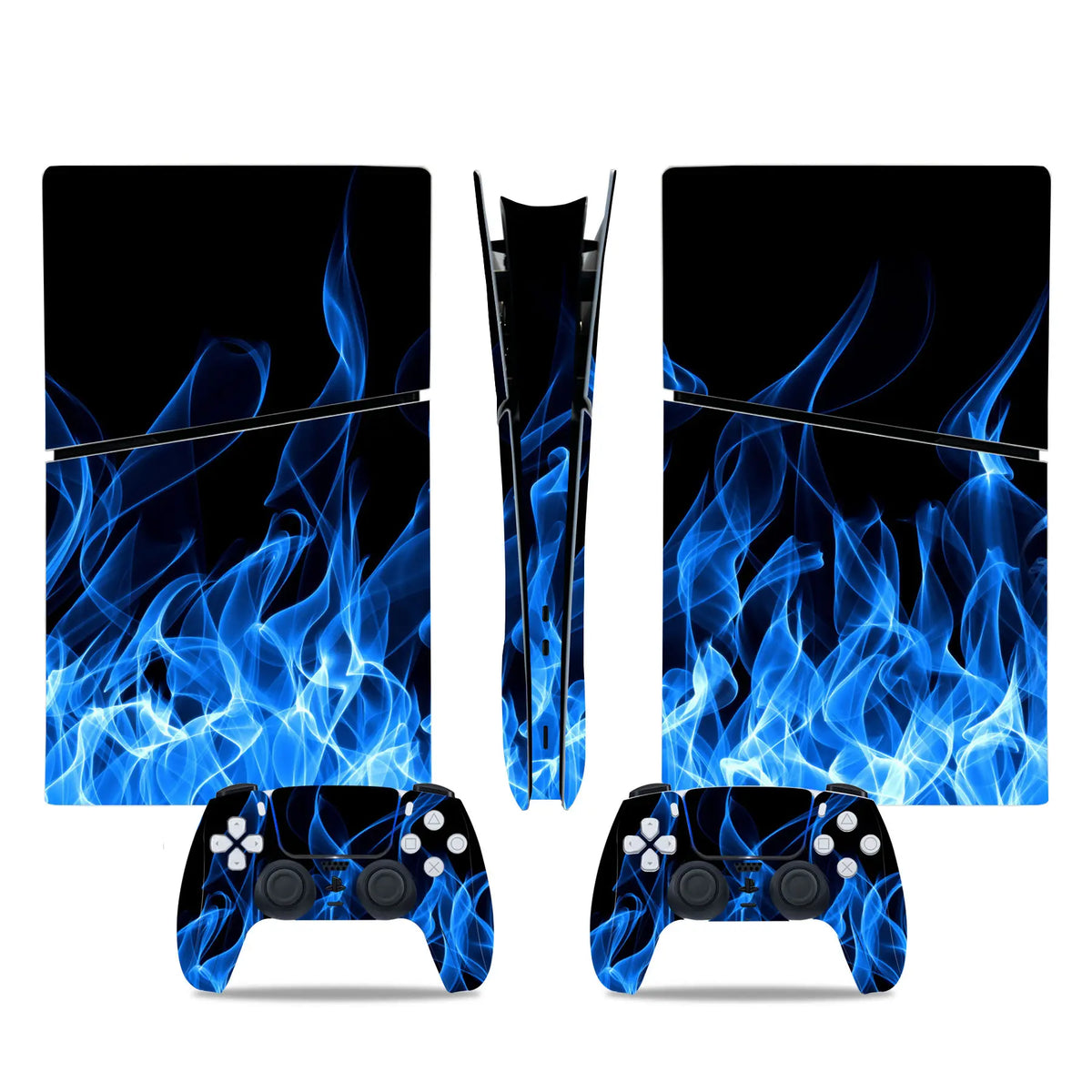 For PS5 Slim Digital Edition Console and 2 Controllers Geometry Design Skin PS5 Slim Digital Sticker Vinyl Wrap Cover Full Set