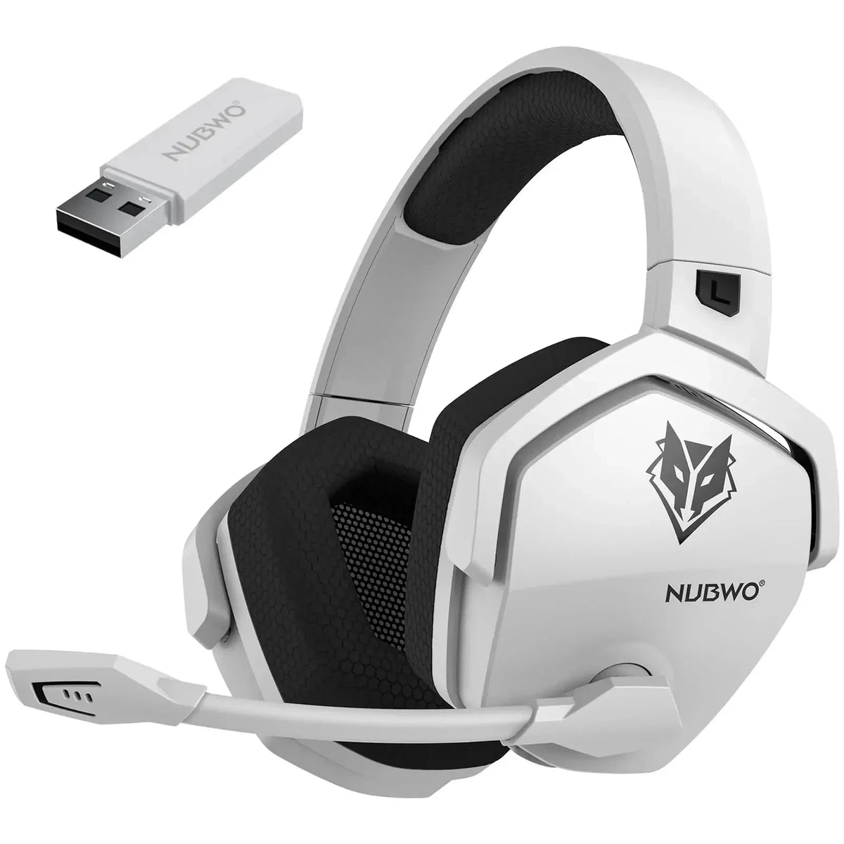 NUBWO G06 Wireless Headsets Gamer with Charging Station for Headset and PS5 Controller Gaming Headphones Long Battery Life