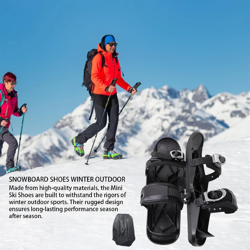 Mini Esquís Snowblades para Nieve, Esquís Cortos para Invierno, Snowskates, Skiboards, Esquís Portátiles y Ligeros, Calzado de Esquí para Deportes al Aire Libre