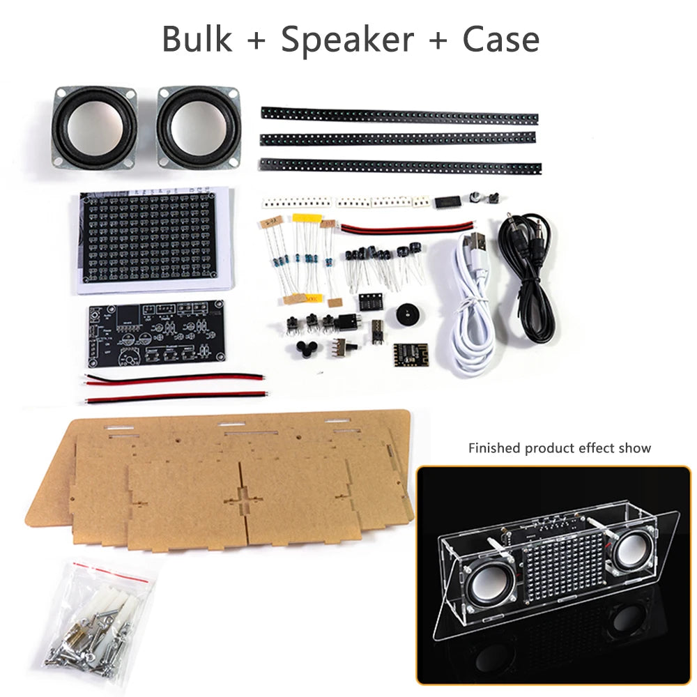 Bluetooth Speaker Kit DIY LED Music Spectrum Rhythm Light Bluetooth speaker LED Electronic Soldering Project Electronic Kit