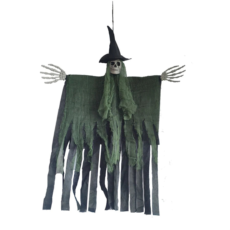 Decoración Colgante de Esqueletos Fantasma para Halloween, Esqueleto Volador de Halloween, Accesorio para Casa Encantada, Decoraciones para Fiestas