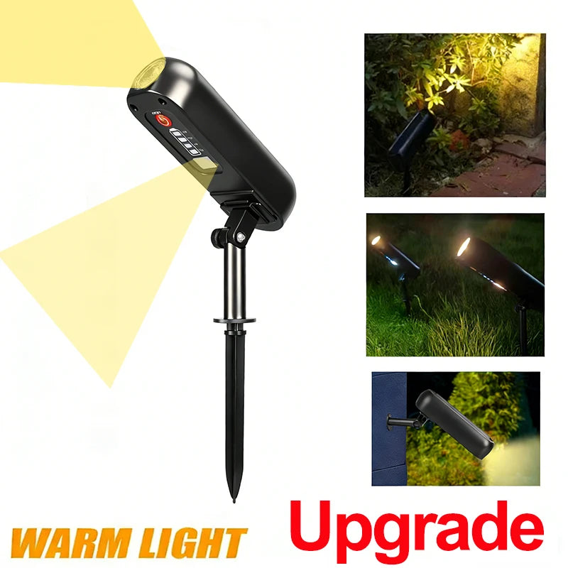 Luz solar LED para exteriores, aplique solar de pared, luz de jardín verde con clasificación IP65, focos solares, luces ascendentes solares para árboles, senderos y patios