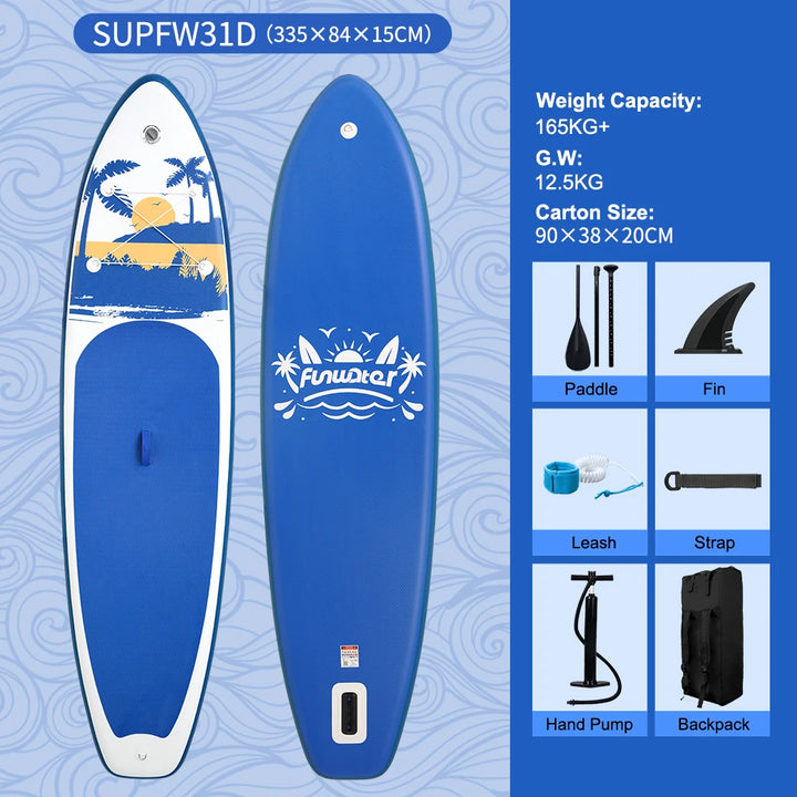 Tabla de Paddle Surf Inflable FunWater, Tabla de Remo, Tabla de Surf, Tabla SUP, 320-385CM, Tabla de Remo Antideslizante para Deportes Acuáticos