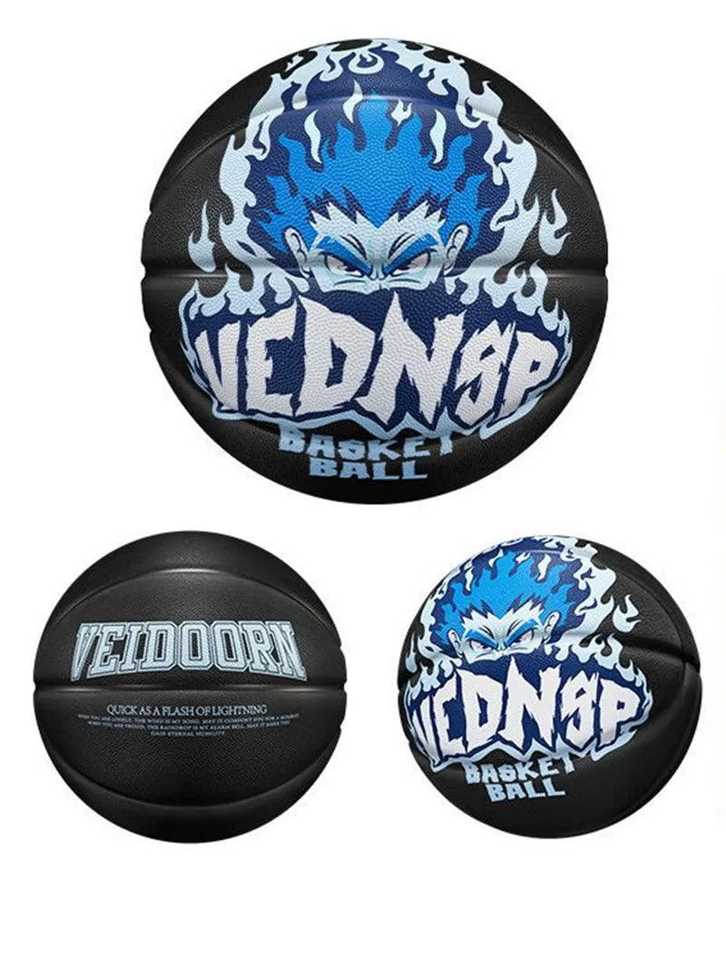 No. 7 patrones de anime en caucho con una buena sensación al tacto y resistencia al desgaste, adecuados para juegos de baloncesto en interiores/exteriores para adolescentes.