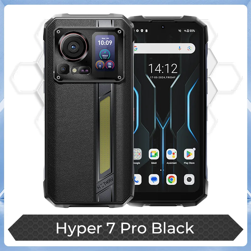 Teléfono móvil rugerizado HOTWAV Hyper 7 Pro 5G 200MP 6.6'' FHD+ 120Hz 16GB 256GB 10800mAh 33W Smartphone Android 14