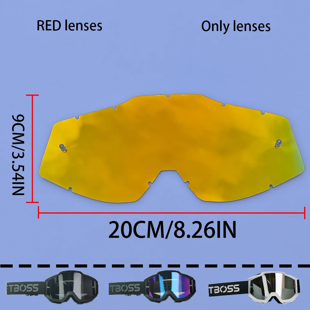 Gafas de Motocross MX Todoterreno, Antipolvo, Antiviento, con Lentes de PC para Casco de Carreras de Motocross