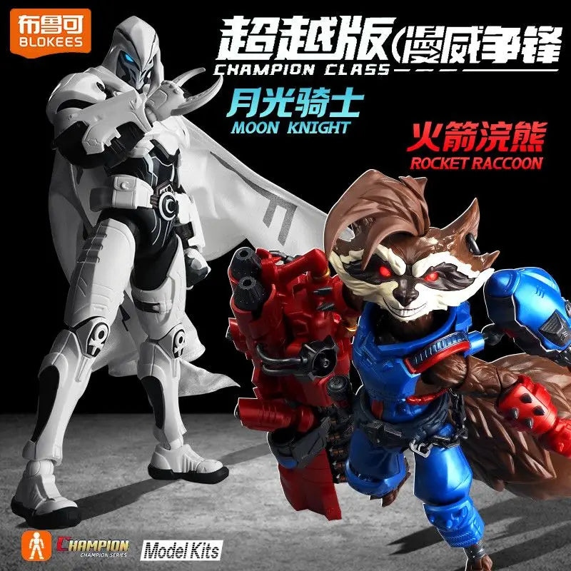 Bloques de Construcción BLOKEES Marvel Rivals, Edición Man Beyond, Rocket Raccoon, Moon Knight, Modelo de Ensamblaje, Juguete Decorativo de Escritorio, Nuevo